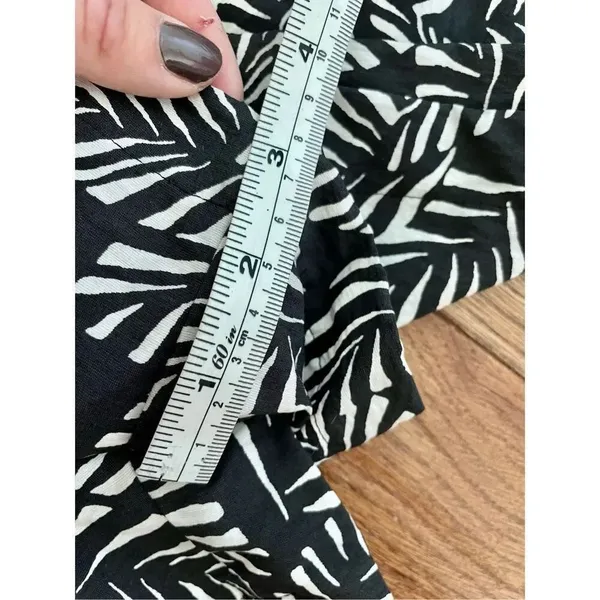 Loft tropical palm leaf black and white romper 2 - Image 13