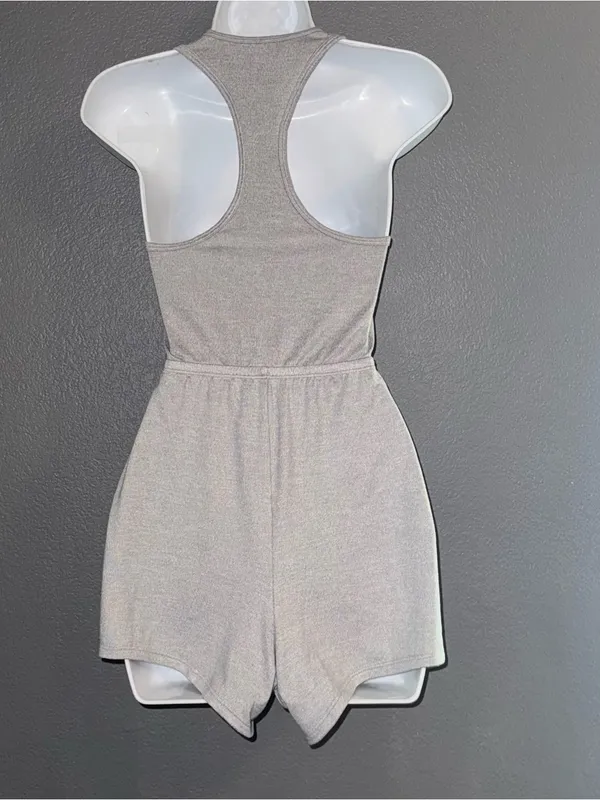 Gilly Hicks Vintage Grey Sexy Cut Out Romper Jumspuit Outfit Womens XS - Small - Image 5