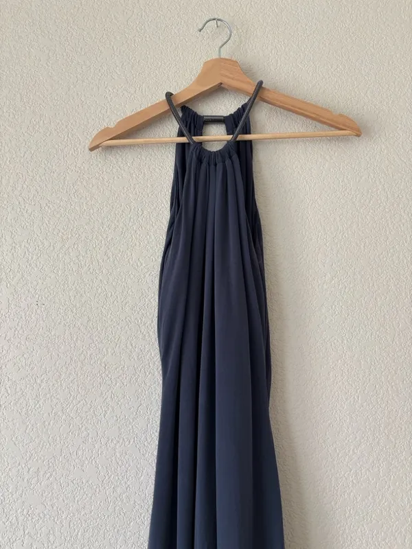 Calvin Klein Navy Halter Maxi Dress - Image 2
