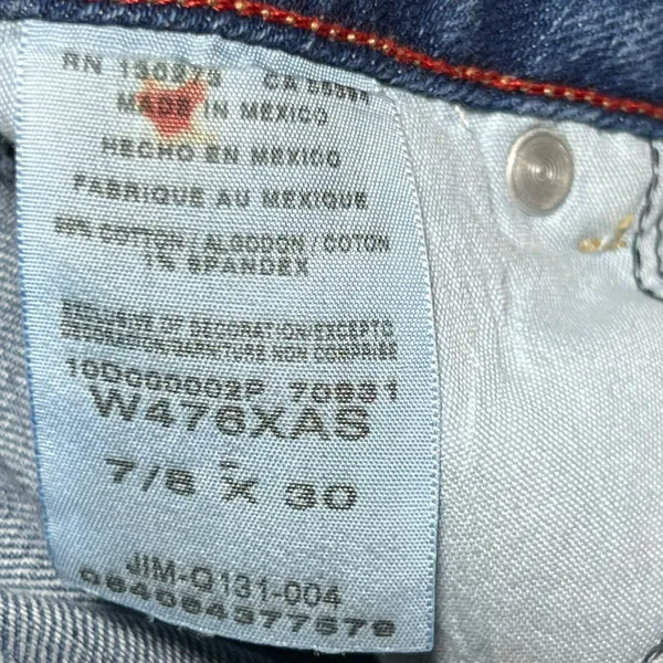 Wrangler Twenty X Jackson Womens 7/8 30 Medium Wash Slim Straight‎ Leg Jeans - Image 10