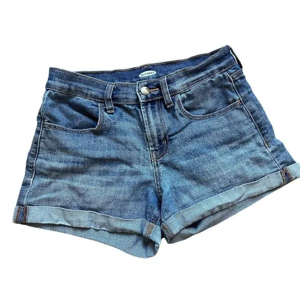 Womens Old Navy Wow Cuffed 3” Denim Jean Shorts - Sz 0 - Image 2