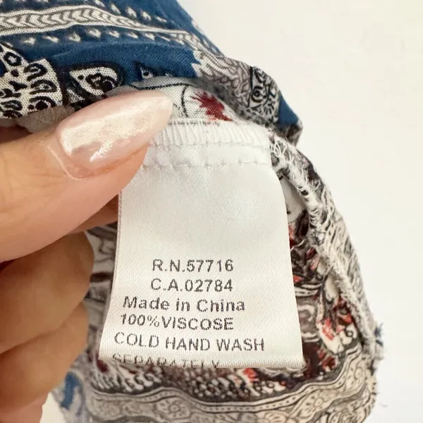 Papillon Floral Paisley Tunic Dress Lagenlook‎ Summer Vacation Boho Bohemian XL - Image 5