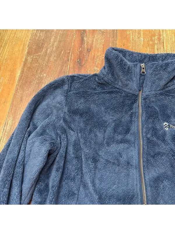 Free Country Blue Fleece Full Zip Jacket Womens Medium - Image 2