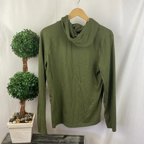 Ralph Lauren Polo Women's Olive Green Long Sleeve Hoody Top S - Image 3