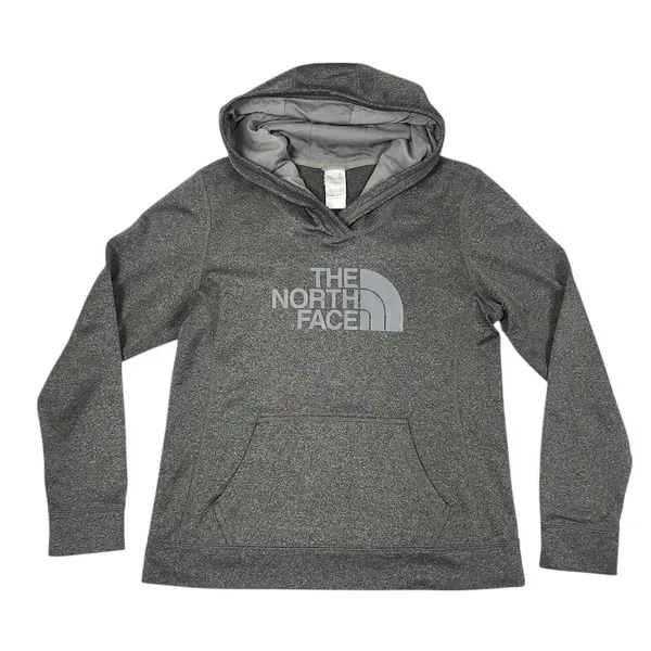 THE NORTH FACE Half Dome Pullover Hoodie Women L Gray Outdoor Travel Camping - Image 3