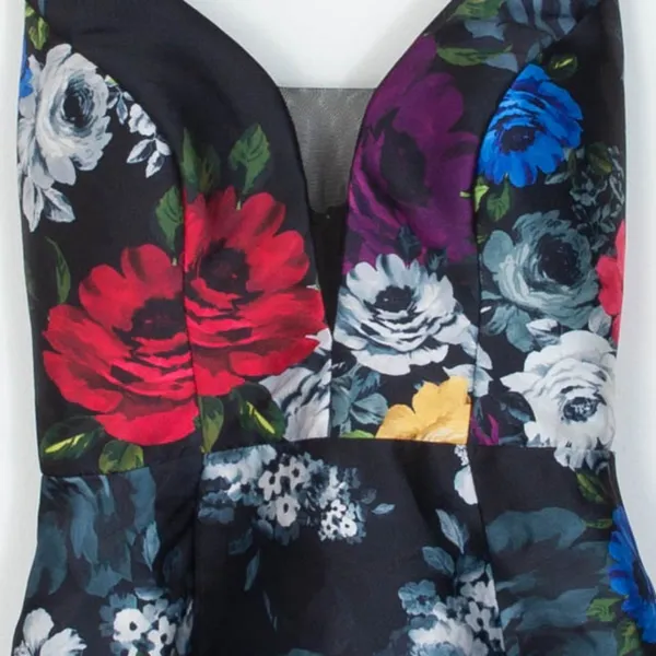 Sequin Hearts Womens Floral Hi Low‎ Sleeveless Cocktail Dress Size 3 Whimsigoth - Image 4