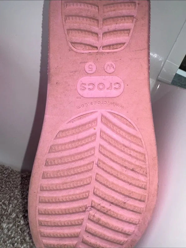 CROCS Womens Pink Slide Clogs - Image 4