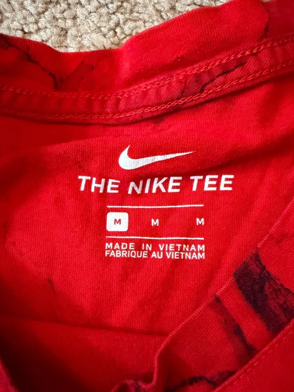 Nike Red & Black Marbled Crop Tee 🖤❤️ | M - Image 6