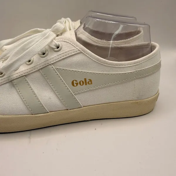 Gola Coaster Womens Off White Canvas Low Top Sneakers Trainers Cream Size 10 - Image 3