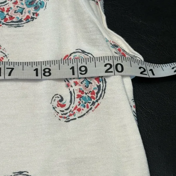 LOFT Paisley Cap-Sleeve Top Lightweight size Large - Image 8