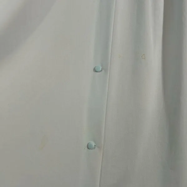 Vintage Shadowline Baby Blue Lace Trim Nylon Robe Small Long Grannycore Lingerie - Image 5