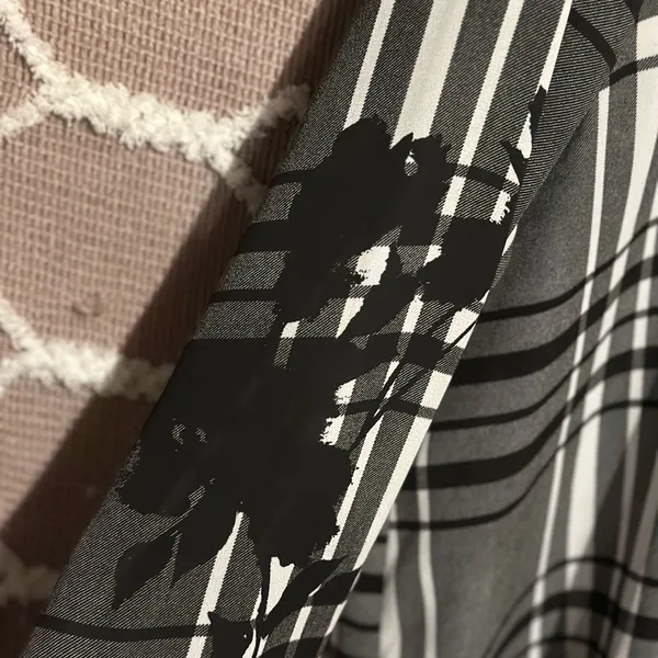 Simply Vera Wang Plaid Detailed Button Up Flannel Half Shirt Pullover - Image 3