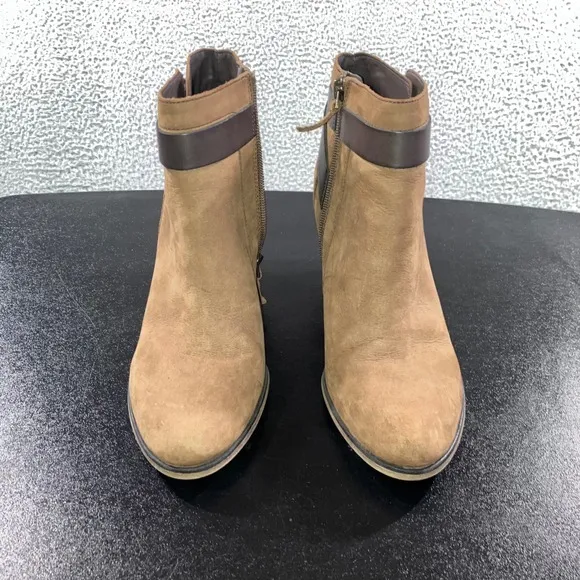 Franco Sarto Ankle Boots‎ Women 8.5 Chunky Leather Ankle Academia Chic Bootie - Image 2