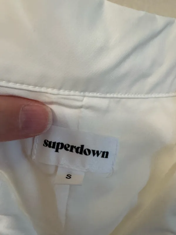 superdown Sofia Belted Mini Dress White - Image 3