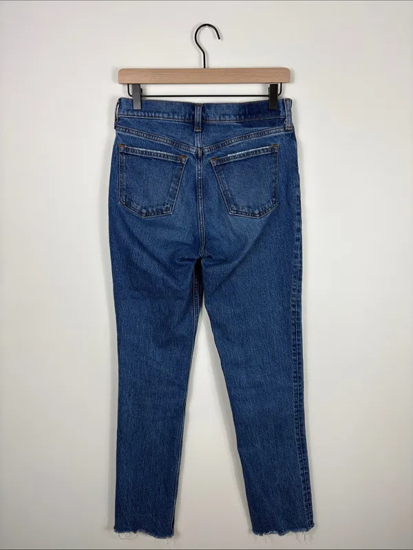 Abercrombie 90s Straight Jeans Curve Love Mid Rise Womens Size 26 2 Long Denim - Image 6