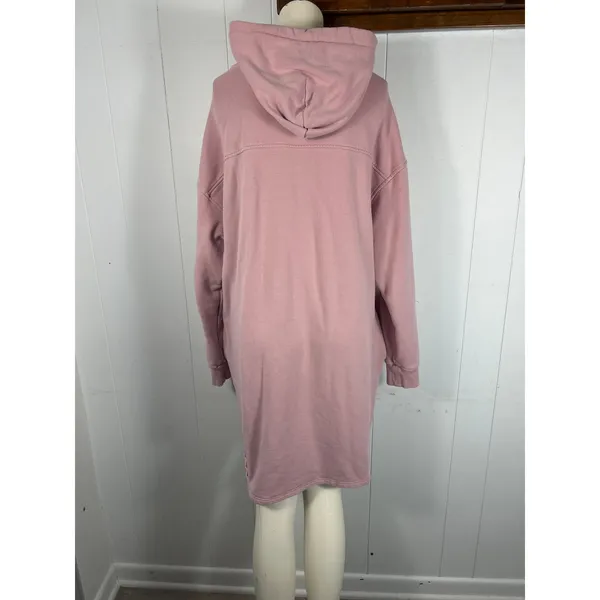 UGG Aderlyn Fleece Lounge Hoodie Dress in Clay Pink Size L - Image 4
