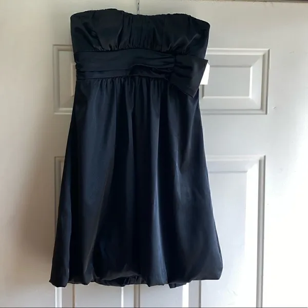 Trixxi Black Silk Strapless Tulip Dress-Brand New - Image 2