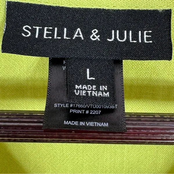 Stella & Julie Button Front Sleeveless Maxi Dress Lime Green Large‎ - Image 9