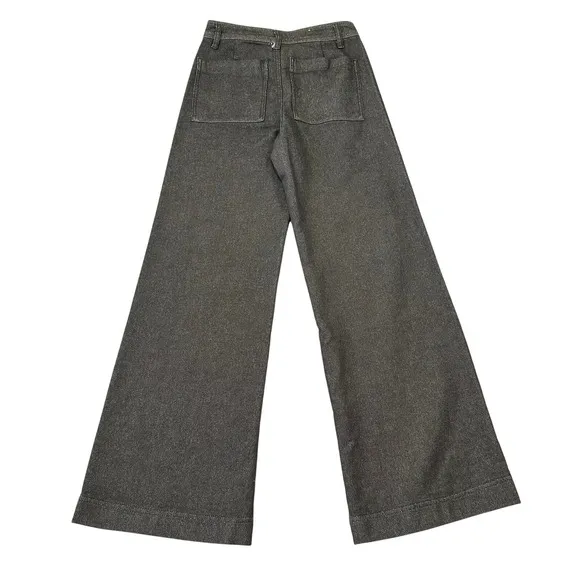 Z Supply Rilynn Wide Leg Trouser Pants Black Sand Denim Women's Size 26 NWT‎ - Image 7