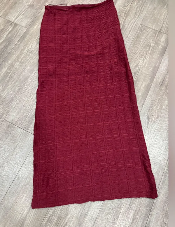 Topshop Deep Red Maxi Skirt - Image 7