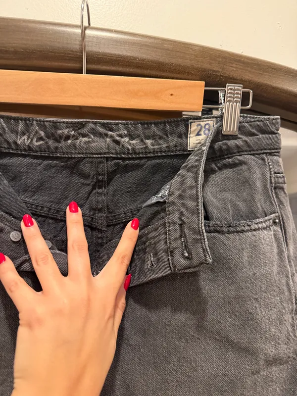 Free People Distressed Denim Skirt - Image 3