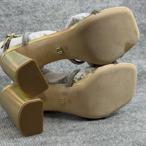 Badgley Mischka Size-8.5M Dalilah Ankle Strap High Heel Sandals Pale Gold $245 - Image 4
