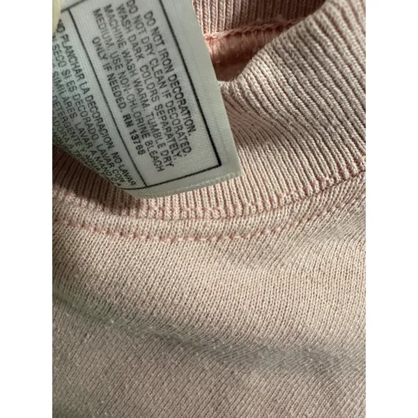 Vintage Grandma Sweatshirt Fruit of the Loom Medium Pink Teddy Bear Long‎ Sleeve - Image 4