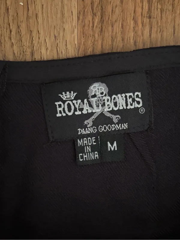 Royal Bones Daang Goodman Pleated Mini Skirt Size M Chain Belt Y2K Goth Punk - Image 2