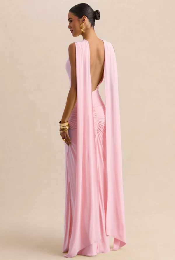 Club L Pink Open-back draped dress - Image 2