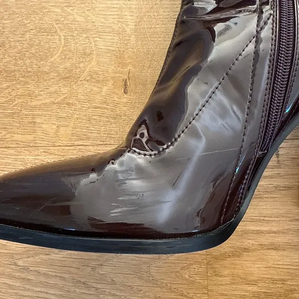 Zemeta - Glossy Choco Long Boots in Dark Brown - Image 3