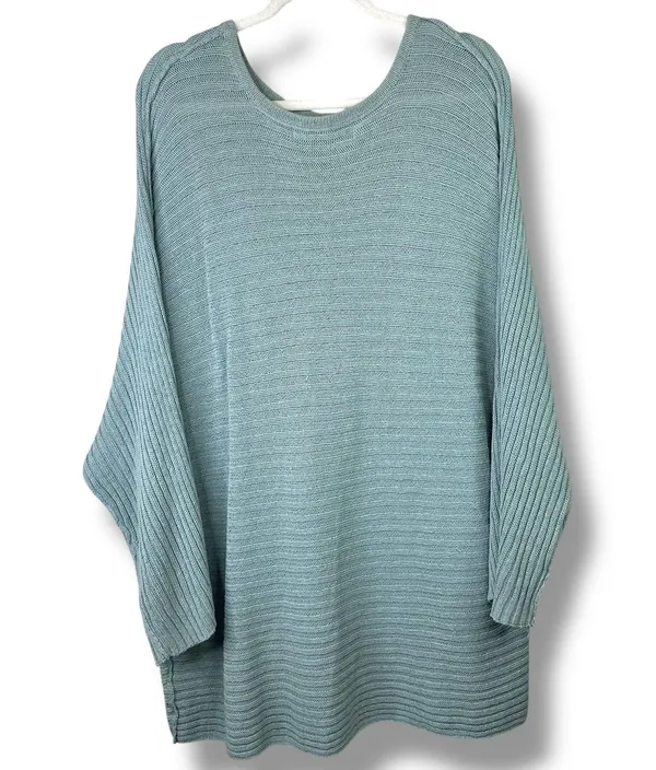 Free People Beach Swaying Palm Imogene Knit Oversized Lounge Sweater Medium - Image 6