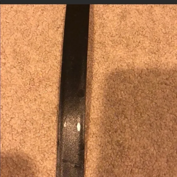 Burberry Black Leather with Gold Plaque Belt - Image 5