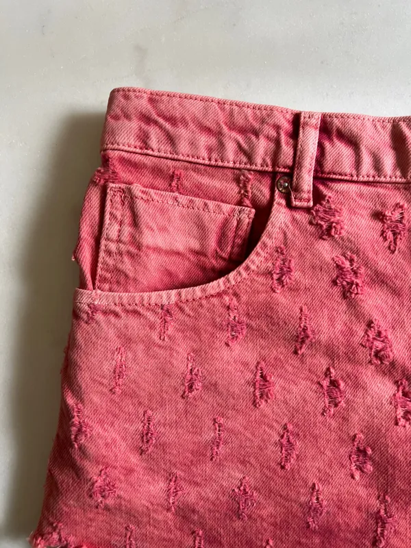 Free People We The Free Mixed Emotions Hi Lo Short Dragonfruit Sorbet Pink Rose - Image 9