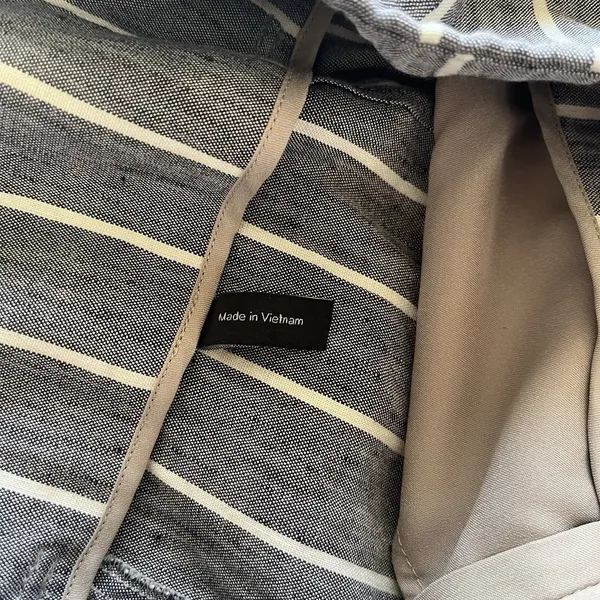Theory Size 12 Wide Leg Belted Trousers Stripe Wither Linen Belt Pant Fl_ - Image 5