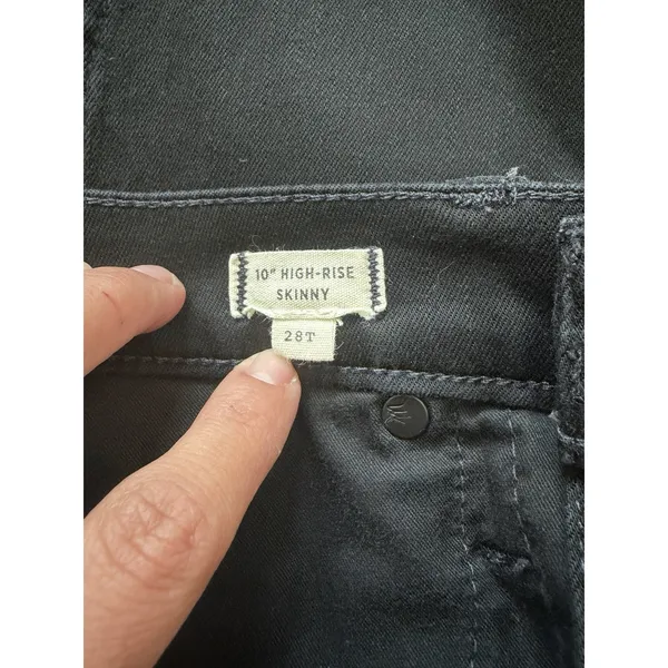 Madewell 10” High-Rise Skinny Jeans Women’s 28T Black Stretch Denim - Image 8
