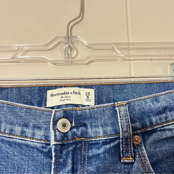 Abercrombie & Fitch The Mom High Rise Jeans Womens 28 Blue Ankle Y2K - Image 2