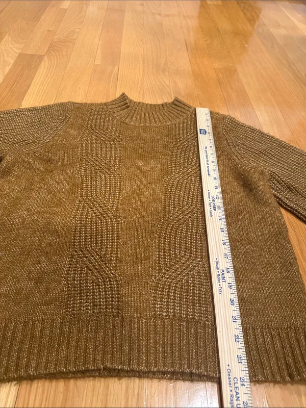 Loft outlet mustard brown mock neck sweater size xlarge . - Image 3