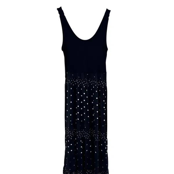 Anthropologie‎ Colima Tiered Polka Dot Maxi Dress Boho Preppy Coastal Flowy L - Image 4