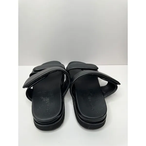 Open EDIT Sandals Size 6.5 Black Open Toe Finley Slides‎ - Image 6