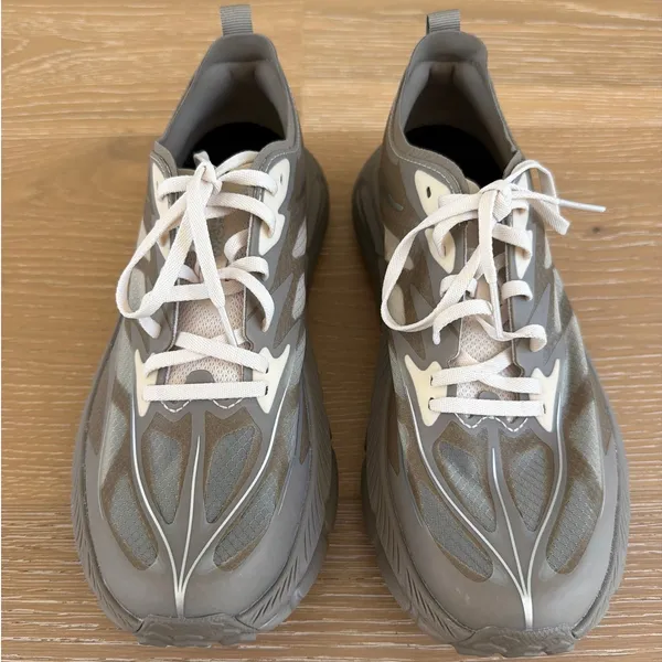 HOKA One One Trail Sneakers Mofate Speed 4 Lite Size US7.5 Sage Gray Cream - Image 3