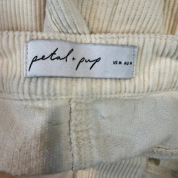 Petal & Pup Kellen Front Slit Corduroy Maxi Skirt‎ Cream Size Medium - Image 6