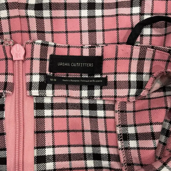 Urban Outfitters Pink Plaid Dress Y2K Size Medium - Image 6