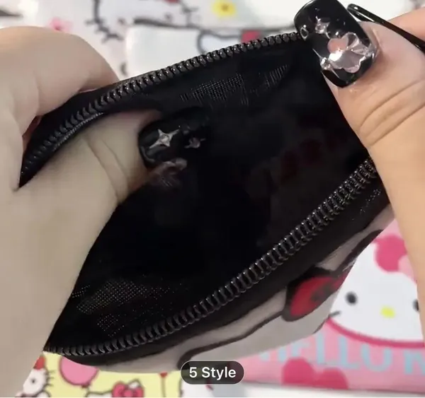 Cute Retro Cartoon Coin Purse, Zipper Closure - Image 2