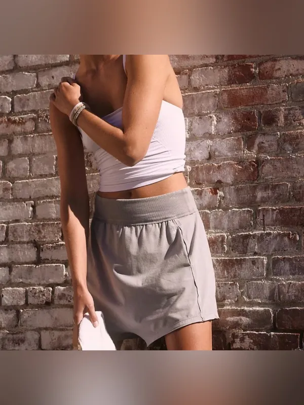 NWOT Free People FP Movement Hot Shot Harem Shorts - blue granite grey - Small - Image 6
