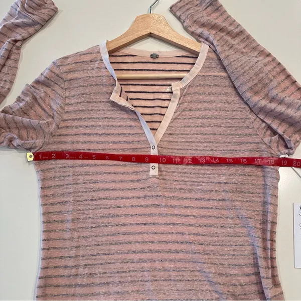 Young Fabulous Broke Striped Linen Top Size‎ Small - Image 5