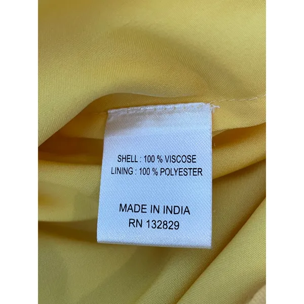 Privacy Please Faux Wrap Dress Small Yellow Tie Dye Summer Hippie Beachy - Image 8