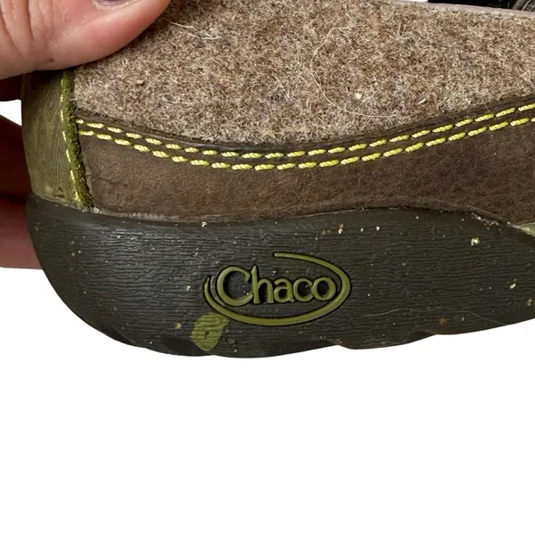 Chacos Sloan Slip On Shoes Women 7.5 Wool Leather Comfort Loafer Sandstone Citron - Image 4