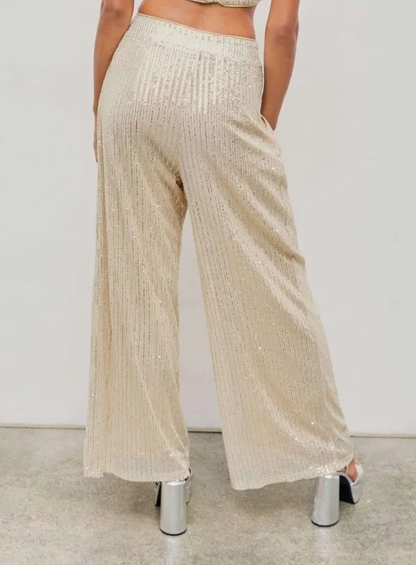 Cider SEQUINS MID WAIST STRAIGHT LEG TROUSERS - Image 6