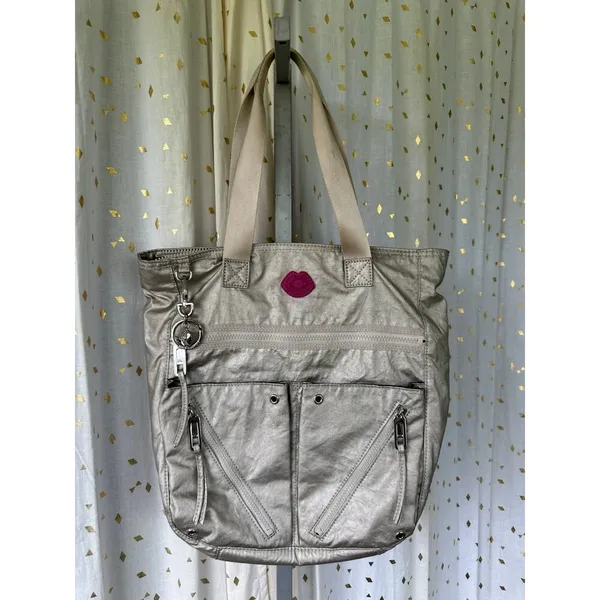 Juicy Couture Metallic 8 Compartment Medium Tote Shoulder Bag With Charm - Image 2