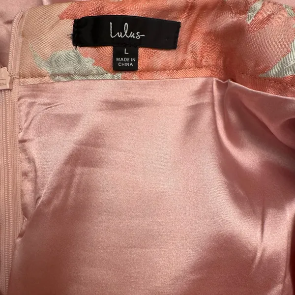 Lulus Pink floral crop top skirt set Large NWOT - Image 6